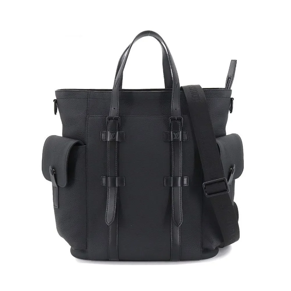 Louis Vuitton Christopher Backpack Taurillon Leather Black